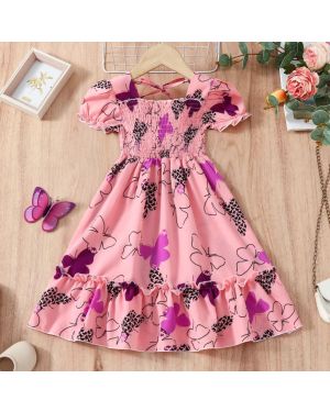 Floral Print Summer Dress-36-Red