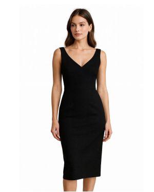 Evelyn Noir Midi Dress
