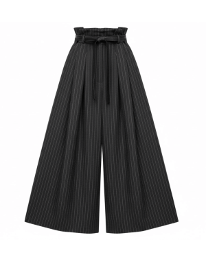 Phantom Pinstripe Wide-Leg Trousers